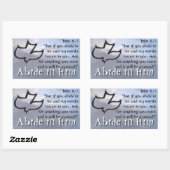 Sticker Rectangulaire Abide en Lui (Feuille)