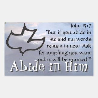 Sticker Rectangulaire Abide en Lui