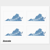 Sticker Rectangulaire Abingdon Virginie (Feuille)