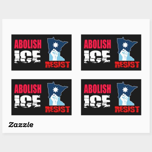 Sticker Rectangulaire Abolish ICE (Feuille)