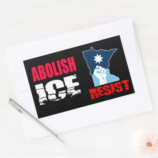 Sticker Rectangulaire Abolish ICE (Enveloppe)