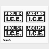 Sticker Rectangulaire Abolish ICE (Feuille)