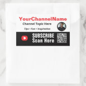 Sticker Rectangulaire Abonnez-vous à ma chaîne (Sac)
