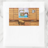 Sticker Rectangulaire Abri de jardin (Sac)