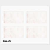 Sticker Rectangulaire Abricot léger rustique (Feuille)