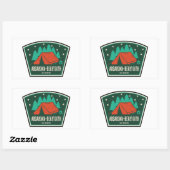 Sticker Rectangulaire Absaroka - Beartooth Wilderness Montana Camping (Feuille)