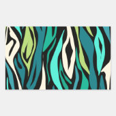 Sticker Rectangulaire Abstract black turquoise (Devant)
