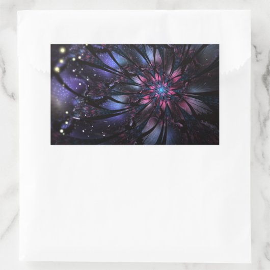 Sticker Rectangulaire Abstract fractal flower design. (Sac)
