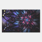 Sticker Rectangulaire Abstract fractal flower design.  (Devant)