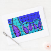 Sticker Rectangulaire Abstrait bleu français avec texture tissée (Enveloppe)