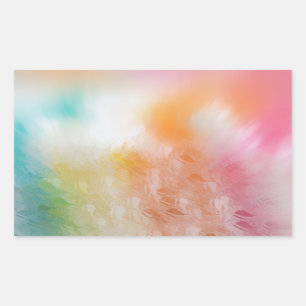 Sticker Rectangulaire Abstrait couleur Modèle tendance rose rouge jaune