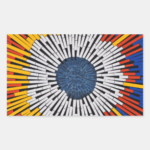 Sticker Rectangulaire Abstrait dans la bande : démarrage