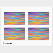 Sticker Rectangulaire Abstrait Desert Sunset Sky Artwork (Feuille)