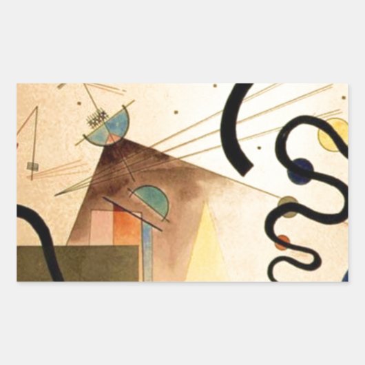Sticker Rectangulaire Abstrait Kandinsky (Devant)