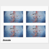 Sticker Rectangulaire Abstrait moderne (Feuille)