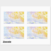 Sticker Rectangulaire abstrait, nénuphars de Monet 7 (Feuille)