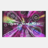 Sticker Rectangulaire Abstrait Rose Et Violet (Devant)