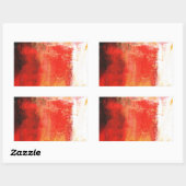 Sticker Rectangulaire Abstrait rouge créatif (Feuille)