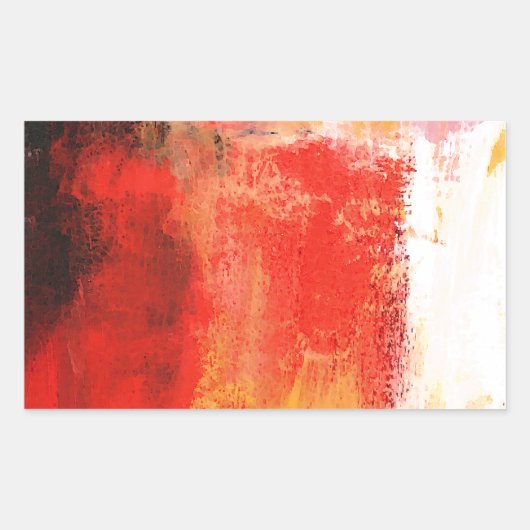 Sticker Rectangulaire Abstrait rouge créatif (Devant)