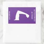 Sticker Rectangulaire Accélérer l'action Journée internationale de la fe (Sac)