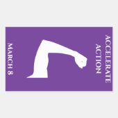 Sticker Rectangulaire Accélérer l'action Journée internationale de la fe (Devant)