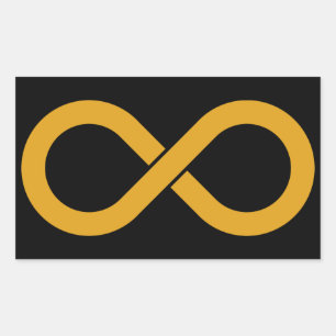 Sticker Rectangulaire Acceptation de l'autisme Infinité