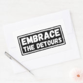 Sticker Rectangulaire Acceptez La Citation Inspirationnelle Detours (Enveloppe)