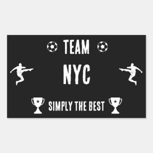 Sticker Rectangulaire Accessoires de football de football