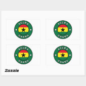 Sticker Rectangulaire Accra Ghana (Feuille)