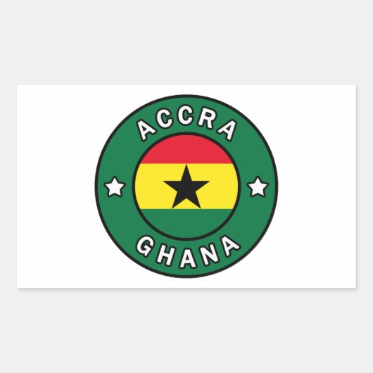 Sticker Rectangulaire Accra Ghana (Devant)