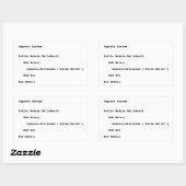 Sticker Rectangulaire Accueil du monde de Visual Basic Hello (Feuille)