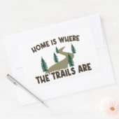 Sticker Rectangulaire Accueil Est Où Les Sentiers Sont Randonnées (Enveloppe)