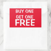 STICKER RECTANGULAIRE ACHETEZ-EN UN GRATUIT (Sac)