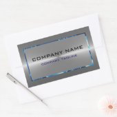Sticker Rectangulaire Acier gris argenté en acier inoxydable Look Accent (Enveloppe)