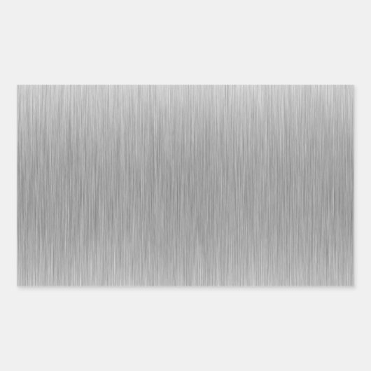 Sticker Rectangulaire Acier inoxydable d'aluminium brossé Texté (Devant)