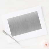 Sticker Rectangulaire Acier inoxydable d'aluminium brossé Texté (Enveloppe)