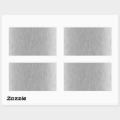 Sticker Rectangulaire Acier inoxydable texturé (Feuille)