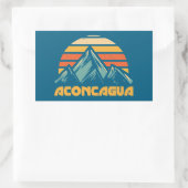 Sticker Rectangulaire Aconcagua Retro Turquoise (Sac)