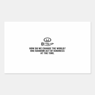 Sticker Rectangulaire Acte de gentillesse aléatoire