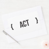 Sticker Rectangulaire Acte - Emballé - noir et blanc (Enveloppe)