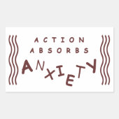 Sticker Rectangulaire Action Absorbe L'Anxiété (Devant)