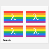 Sticker Rectangulaire Activisme gay pride (Feuille)