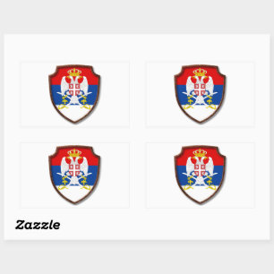 Sticker Rectangulaire AD 001 - Bouclier médiéval serbe Serbie