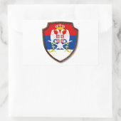 Sticker Rectangulaire AD 001 - Bouclier médiéval serbe Serbie (Sac)