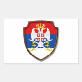 Sticker Rectangulaire AD 001 - Bouclier médiéval serbe Serbie (Devant)