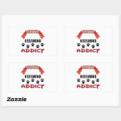 Sticker Rectangulaire Addict certifié Keeshond (Feuille)