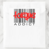 Sticker Rectangulaire Addict de la tortue (Sac)