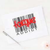 Sticker Rectangulaire Addict de la tortue (Enveloppe)