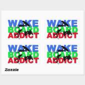 Sticker Rectangulaire Addictionnaire Wakeboard (Feuille)