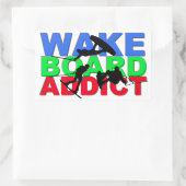 Sticker Rectangulaire Addictionnaire Wakeboard (Sac)